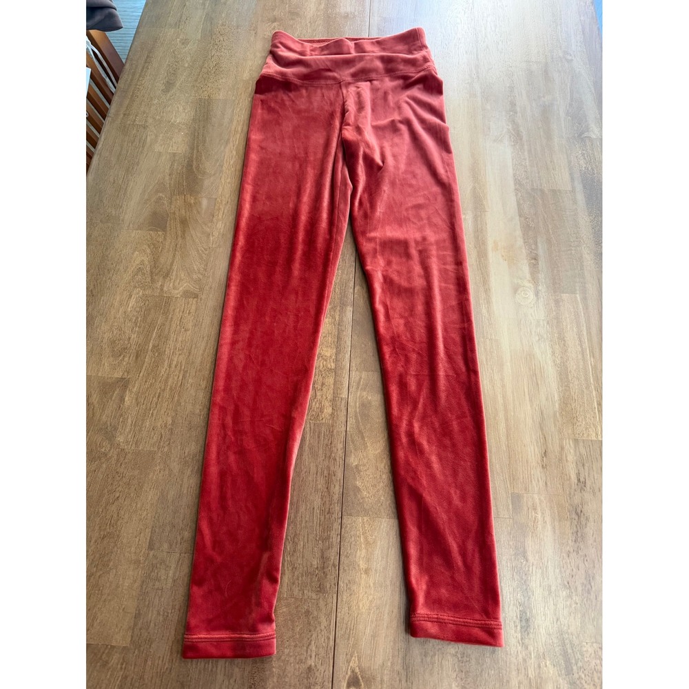 OFFLINE by Aerie Real Me Velour High Waisted Leggings Rust Orange Medium
